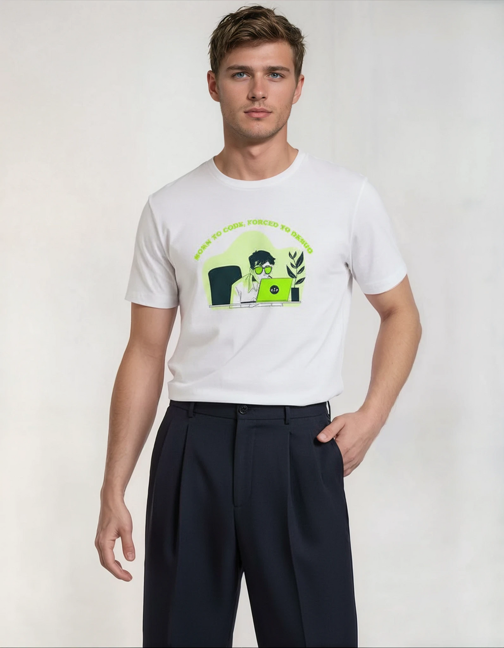 Born To Code, Forced To Debug On Shirt