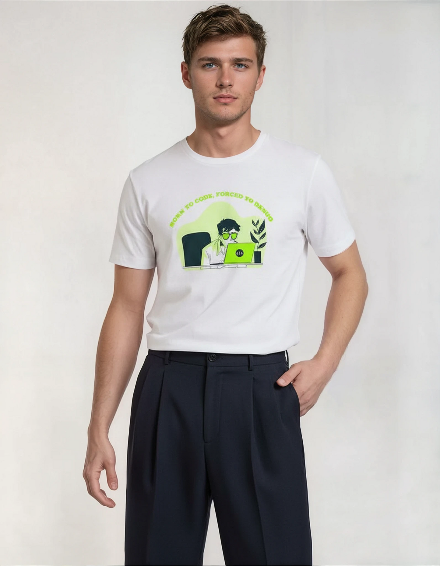 Born To Code, Forced To Debug On Shirt